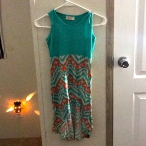 Teal and orange dress super comfy